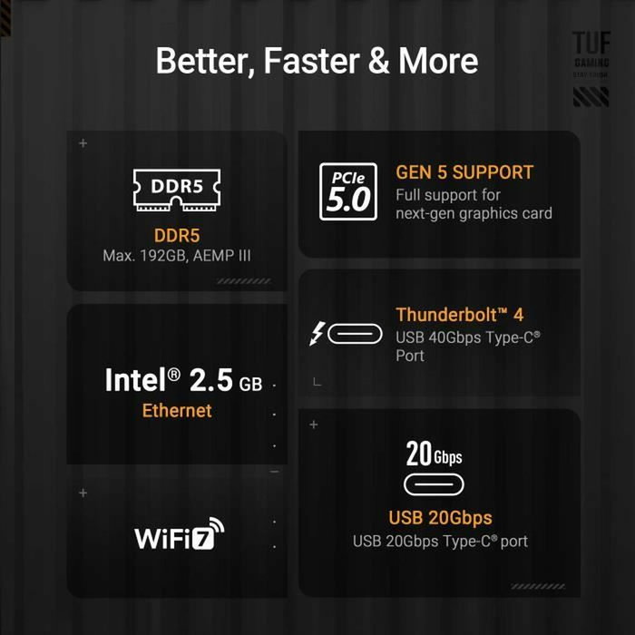 Asus TUF GAMING Z890-PLUS WIFI Black