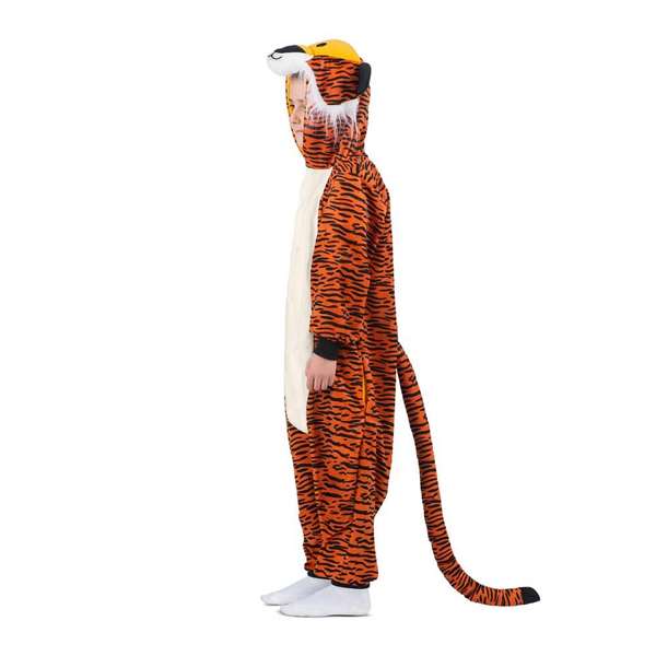My Other Me Kigurumi Enfant - Déguisement Tigre avec Capuche et Queue - Taille Unique XS - Multicolor