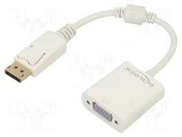 DELOCK Convertisseur DisplayPort 1.2 vers VGA Blanc