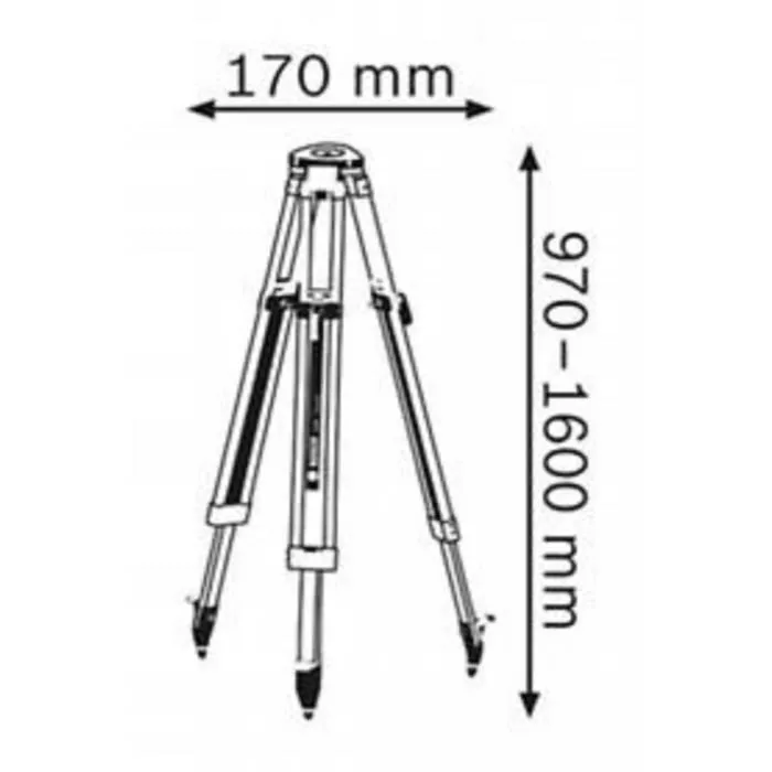 Bosch Professional BT 160 Trépied de Mesure Aluminium 160 cm, avec Bandeoulière - 0601091200