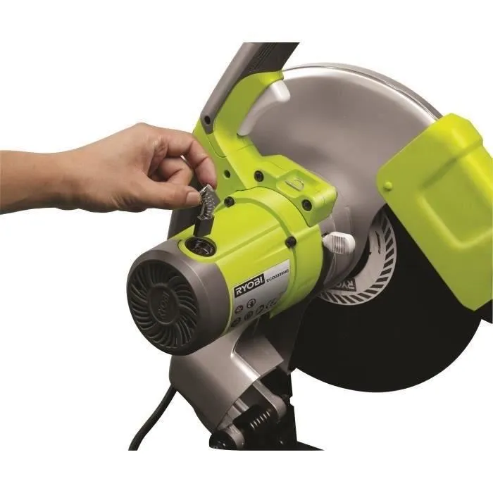 Ryobi ECO2335HG - Tronçonneuse à métaux 2300 W 230V avec disque 355 mm, étau rapide inclinable 45°, pour béton
