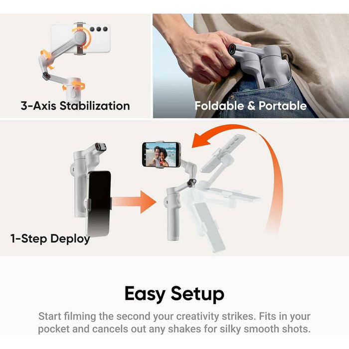 Insta360 Flow 2 Stabilisateur smartphone Gris
