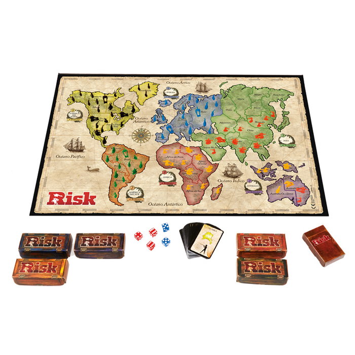 Hasbro Gaming Risk B7404 - Jeu de Stratégie et Conquête du Monde en Espagnol - Jeu de Société - Recommandé à partir de 10 ans