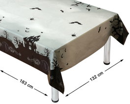 Nappe rectangulaire 183x132cm Maison Enchantée et Chauves-souris
