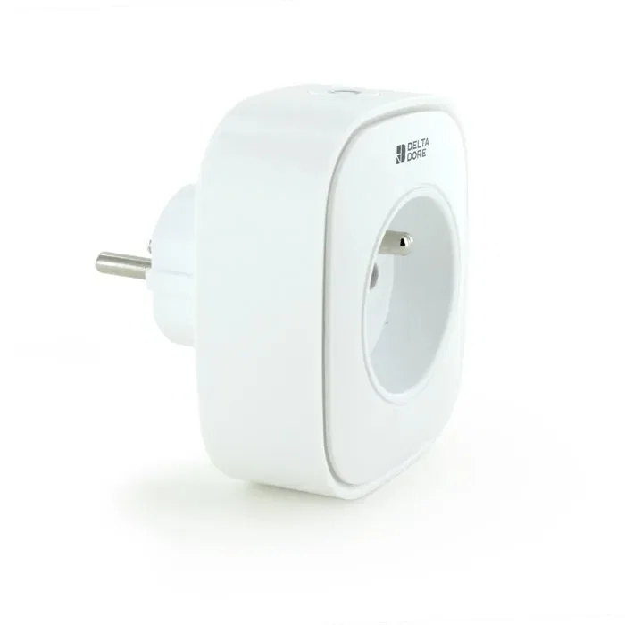 Delta Dore Prise Connectée Easy Plug E16EM 16A Blanc avec Mesure Consommation et Répéteur Zigbee