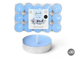 Acorde Lot de 30 bougies chauffe-plat en coton et cire blanche 19 x 2,7 x 11,2 cm (Set de 24)