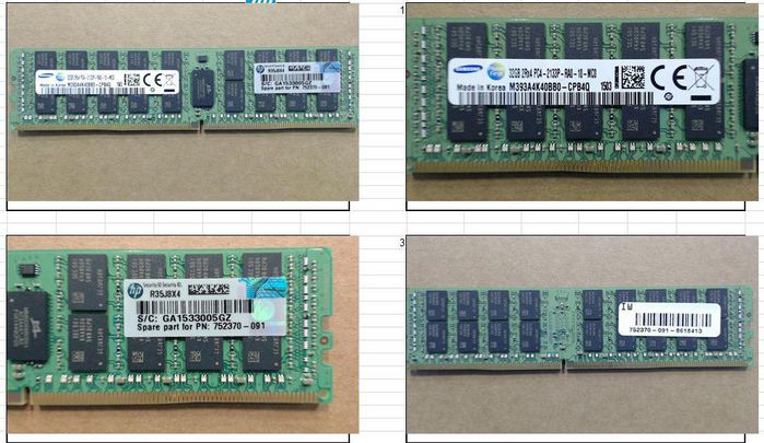 HP HPE SmartMemory 32 Go (1x32 Go) Dual Rank x4 DDR4-2133 CAS-15-15-15 Registered Memory Kit