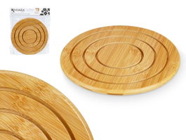 KINVARA Tapis rond en bambou Kinvara Naturel