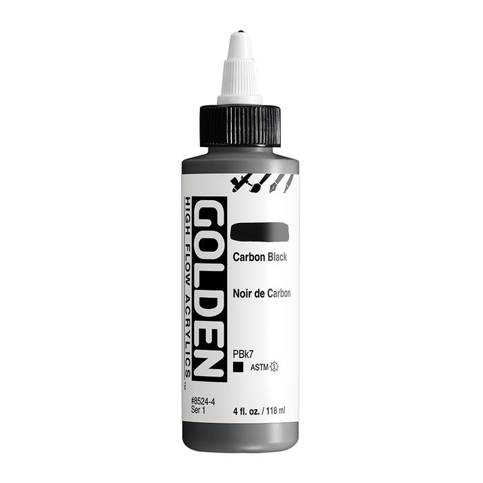 Golden Peinture Acrylique High Flow Noir de Carbone 118 ml Golden Peinture Acrylique High Flow Noir de Carbone 118 ml