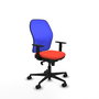 Piqueras y Crespo Chaise de Bureau Jorquera Orange Foncé et Bleu