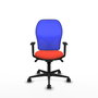 Piqueras y Crespo Chaise de Bureau Jorquera Orange Foncé et Bleu