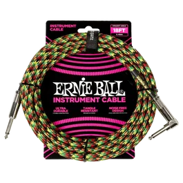 ERNIEBALL Câble d'instrument tressé Jack-Jack 5,49 m