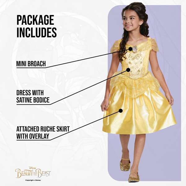 Disney Princesse Bella Classic - Costume pour enfant fille - Taille 5-6 ans (5-6 ans) - Jaune