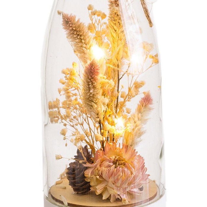 BigBuy Home Décorations de Noël Naturel Fleurs Bouteille