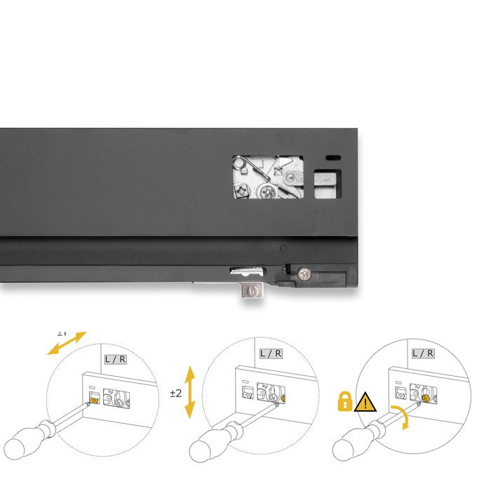 Emuca Tiroir extérieur Protone 30kg , coulisses à sortie totale et fermeture amortie, hauteur 93mm, profondeur 450mm, Acier, Gris anthracite
