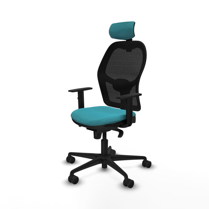 Piqueras y Crespo Chaise de Bureau Jorquera Turquoise et Noir Piqueras y Crespo Chaise de Bureau Jorquera Turquoise et Noir