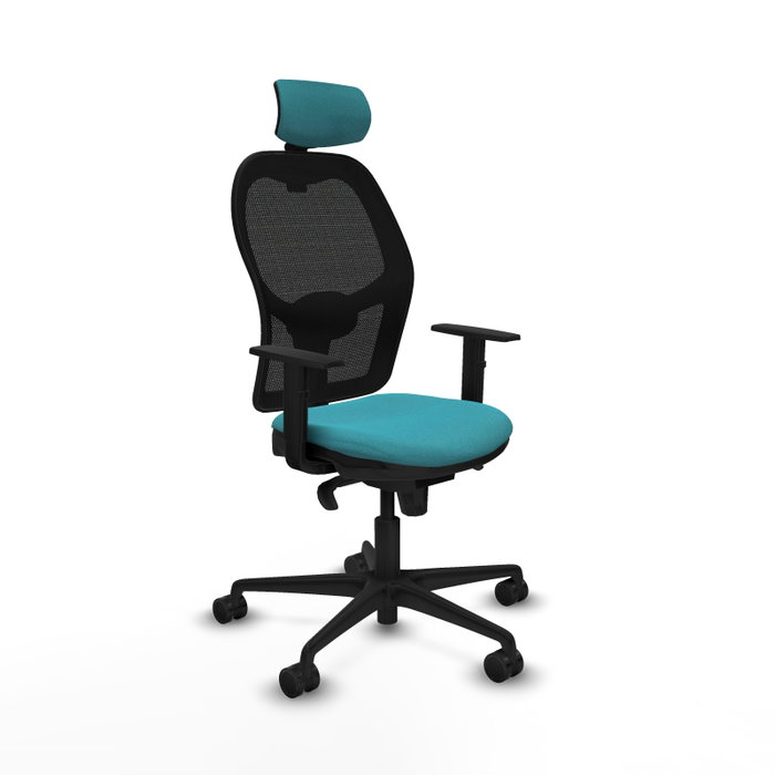 Piqueras y Crespo Chaise de Bureau Jorquera Turquoise et Noir Piqueras y Crespo Chaise de Bureau Jorquera Turquoise et Noir