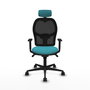 Piqueras y Crespo Chaise de Bureau Jorquera Turquoise et Noir
