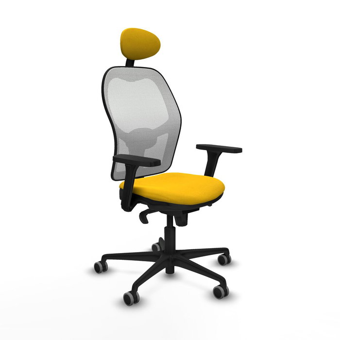 Piqueras y Crespo Chaise de Bureau avec Appui-tête 3D036G1 Jaune Piqueras y Crespo Chaise de Bureau avec Appui-tête 3D036G1 Jaune