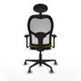 Piqueras y Crespo Chaise de Bureau avec Appui-tête 3D036G1 Jaune