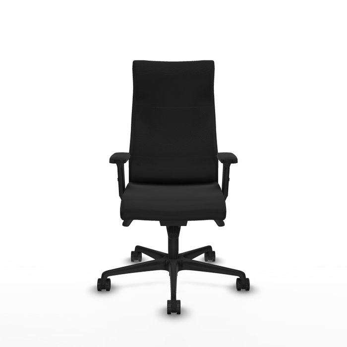 Piqueras Y Crespo Fauteuil Albacete Noir en Similicuir avec Mécanisme Synchrone et Accoudoirs 2D
