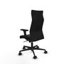 Piqueras Y Crespo Fauteuil Albacete Noir en Similicuir avec Mécanisme Synchrone et Accoudoirs 2D