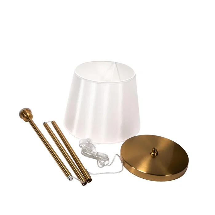 Lámpara de Suelo Lámpara de Pied Metal Moderne E27 Blanc Luminosité rétro ou actuelle - SKD-F1007