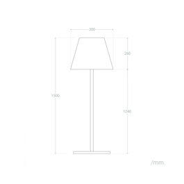 Olongapo Lampadaire en métal moderne E27 1550mm