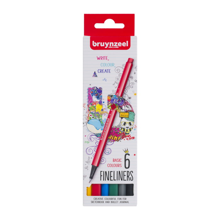 Bruynzeel Punta Fina Basica 6 Lot de 6 crayons à dessin techniques Bruynzeel Punta Fina Basica 6 Lot de 6 crayons à dessin techniques