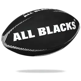Gilbert Ballon de rugby supporter All Blacks Mini pour adulte, modèle Homme, noir et blanc, pour entraînement et match