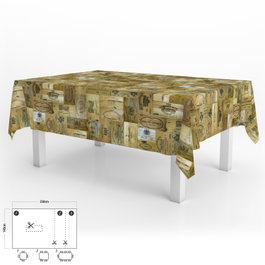 ORYX Nappe Rectangulaire 140 x 250 cm Effet Caisses de Vin