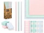 ARTE REGAL Rouleau Papier Cadeau 70x200 cm Motifs Assortis Azul Rose Vert (Set de 50)