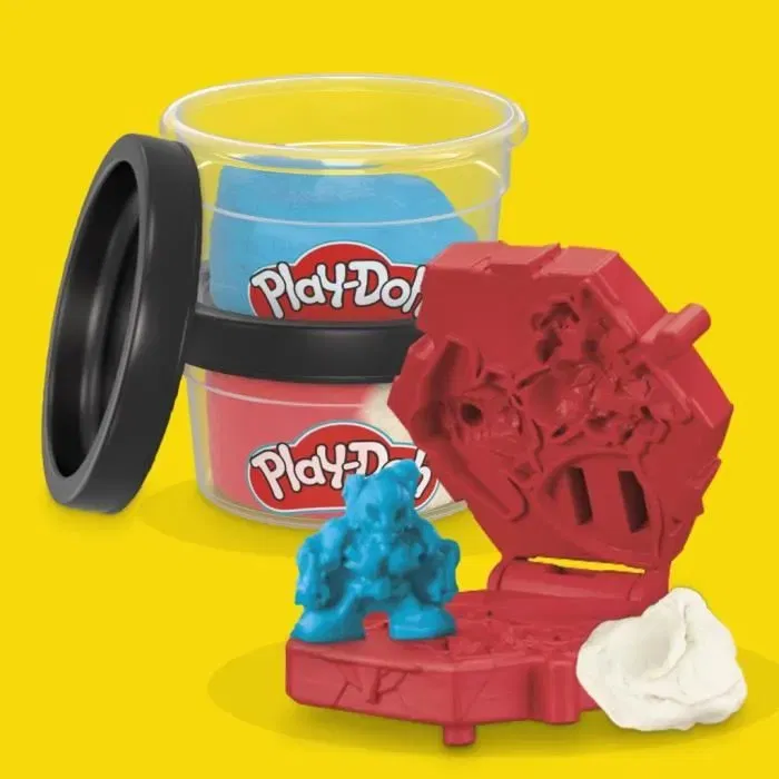 Play-Doh Captain America - Coffret Bouclier Tamponneur avec Figurine Flexible, Accessoires et Pâte à Modeler, dès 4 ans, Marvel