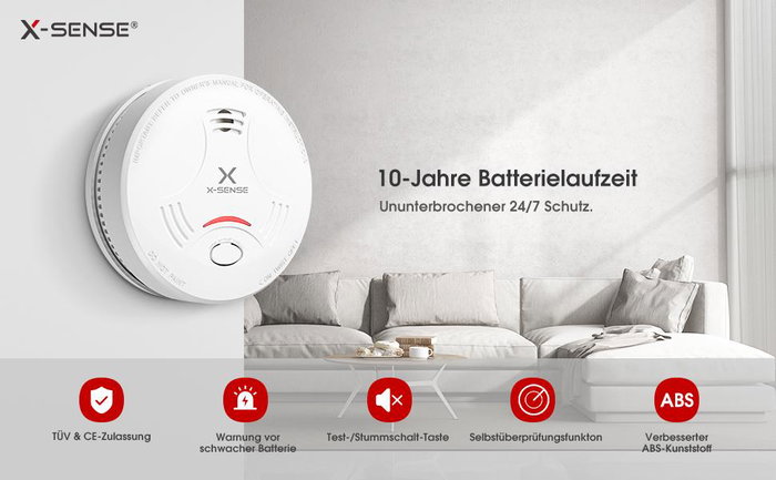 X-Sense Détecteur de fumée SD11 Blanc