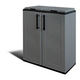 Art Plast Armoire basse Eco Easy avec recyclage sélectif, gris foncé