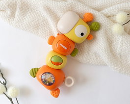 KioKids - Jirafa musical jouet 6 en 1 pour bébés +6 mois : Sonajero, mordedor, jouet lumineux, reproducteur de mélodies, stimulateur tactile et sonore - Multicolore