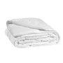 Couette en microfibre polyester 100% - Tempérée - Blanc - 220 x 240 cm - Pour 2 personnes - Garnissage 300g/m²