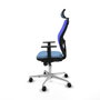 Piqueras y Crespo Chaise de Bureau avec Appui-tête Jorquera Bleu ciel
