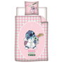 DISNEY Housse de couette Stitch 140x200 cm avec housse d'oreiller 65x65 cm en coton polyester 50/50 pour lit 90 cm