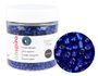 Innspiro Rocaille de verre ronde argenté et bleu marine 3,8mm 120g