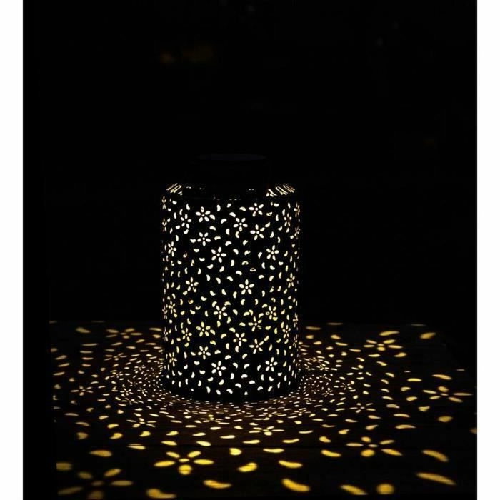 Garden ID Lanterne solaire Dubai Noir / Or 25 x 41 cm Garden ID Lanterne solaire Dubai Noir / Or 25 x 41 cm