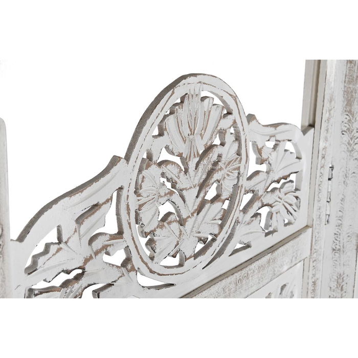 Paravent DKD Home Decor Blanc Bois de manguier Bois MDF 150 x 2 x 180 cm
