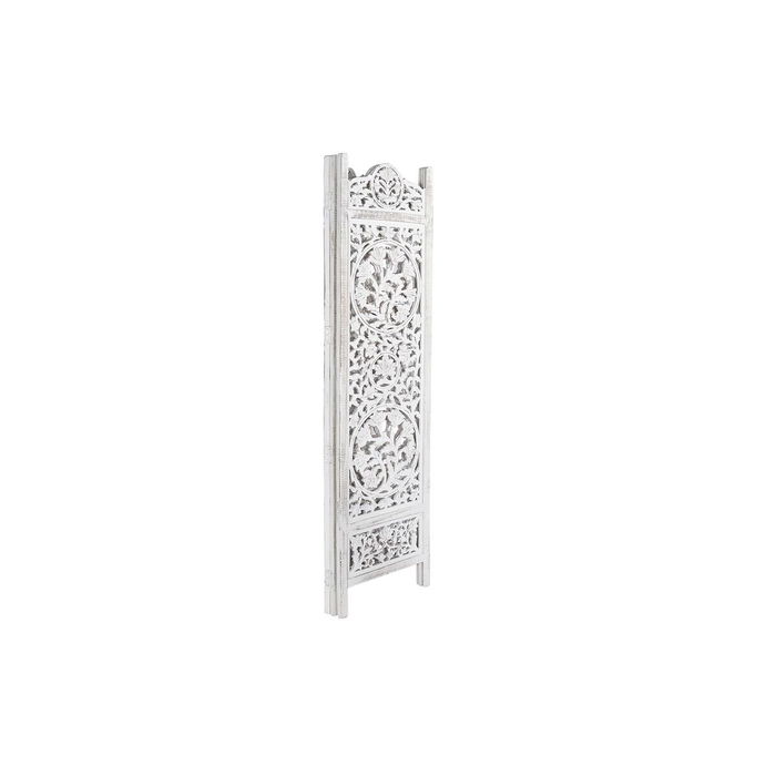 Paravent DKD Home Decor Blanc Bois de manguier Bois MDF 150 x 2 x 180 cm