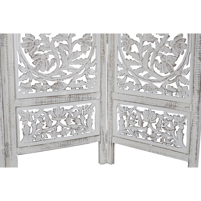 Paravent DKD Home Decor Blanc Bois de manguier Bois MDF 150 x 2 x 180 cm