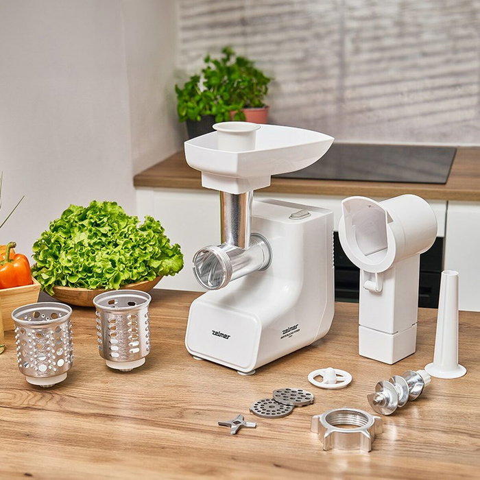 Zelmer ZMM3512B Hachoir Blanc Argenté Métal 1500 W Zelmer ZMM3512B Hachoir Blanc Argenté Métal 1500 W