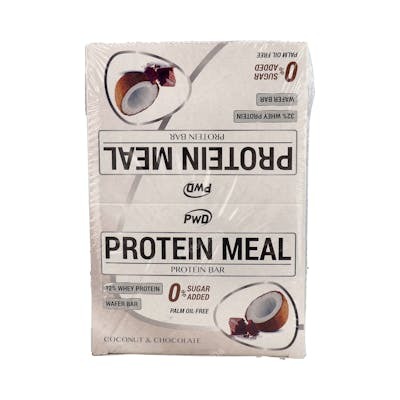 PWD NUTRITION PROTEIN MEAL barritas coco con chocolate 12uds. PWD NUTRITION PROTEIN MEAL barritas coco con chocolate 12uds.