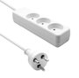 ProXtend Multiprise Danoise 3 Prises 10 mètres Blanc - Alimentation Secteur avec Long Cable d'Extension