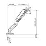 Holmios Support de TV/Moniteur avec bras articulé 13-27 pouces