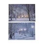 Lumineo Tableau LED Paysages Enneigés 58x38x1,5cm Assorti