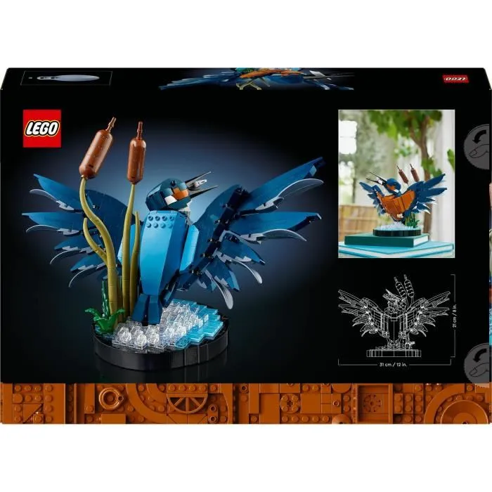 LEGO Icons 10331 Maquette Martin-Pêcheur pour Adultes, Kit de Construction Décoration Intérieur ou Bureau, Idée Cadeau